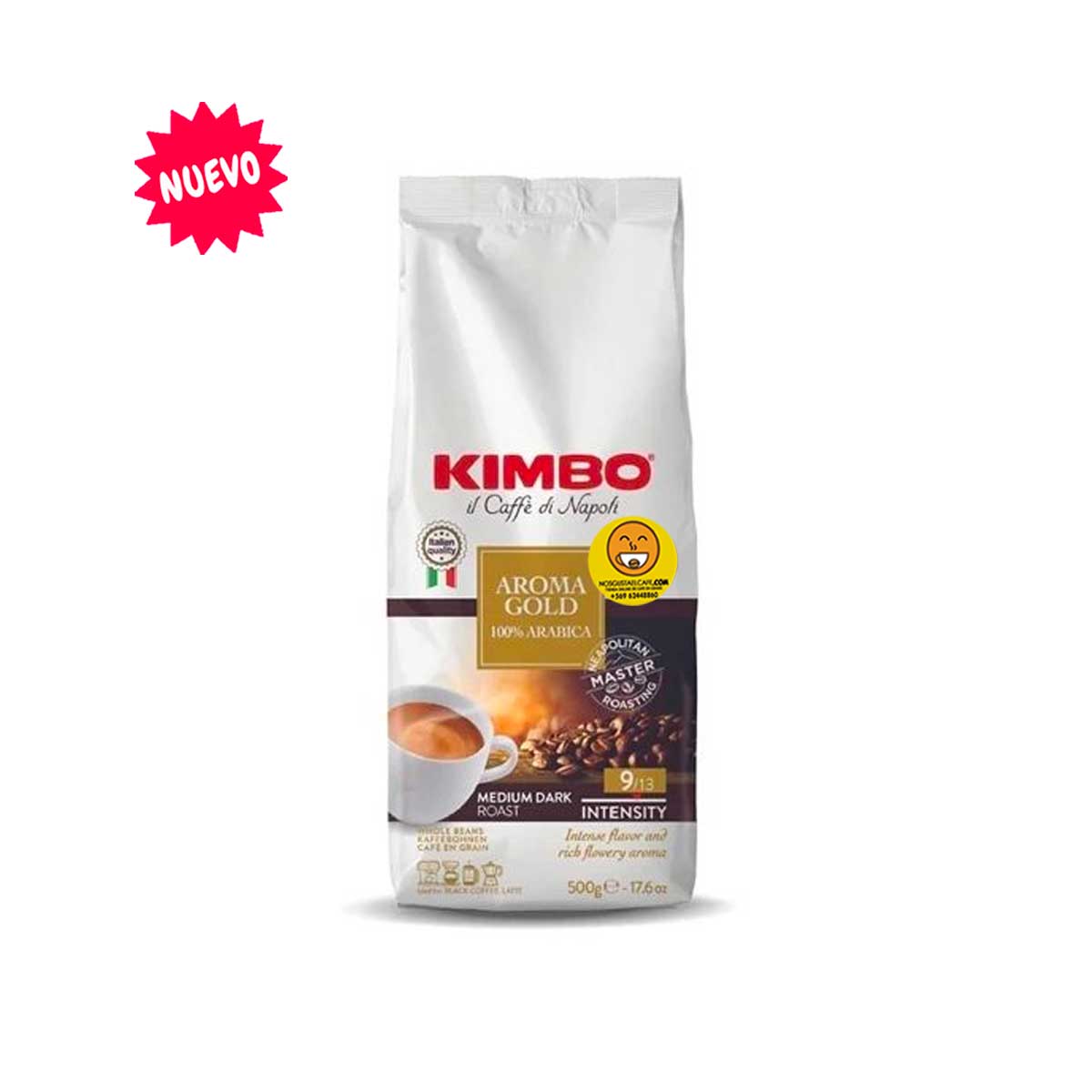 Café italiano Kimbo Espresso Aroma Gold 100 Arábica 250 gramos en