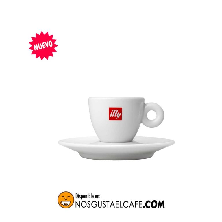 Taza Illy tamaño espresso cerámica blanca 60ml Nos gusta el café Chile