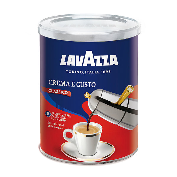 Café Lavazza Crema e Gusto Lata 250grs Molido - Nos gusta el café Chile ☕