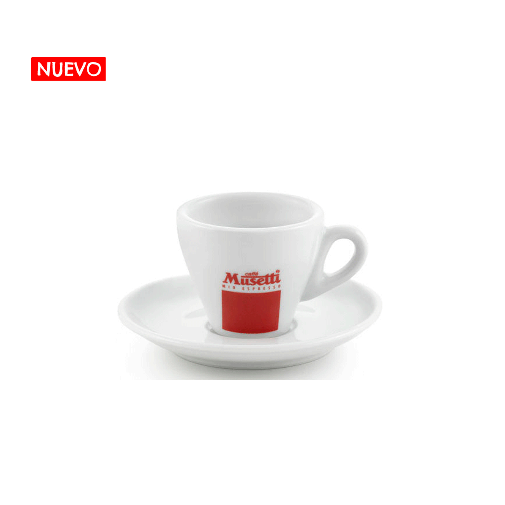 Taza para Café Espresso Musetti, porcelana blanca 70 ml - Nos gusta el café  Chile ☕