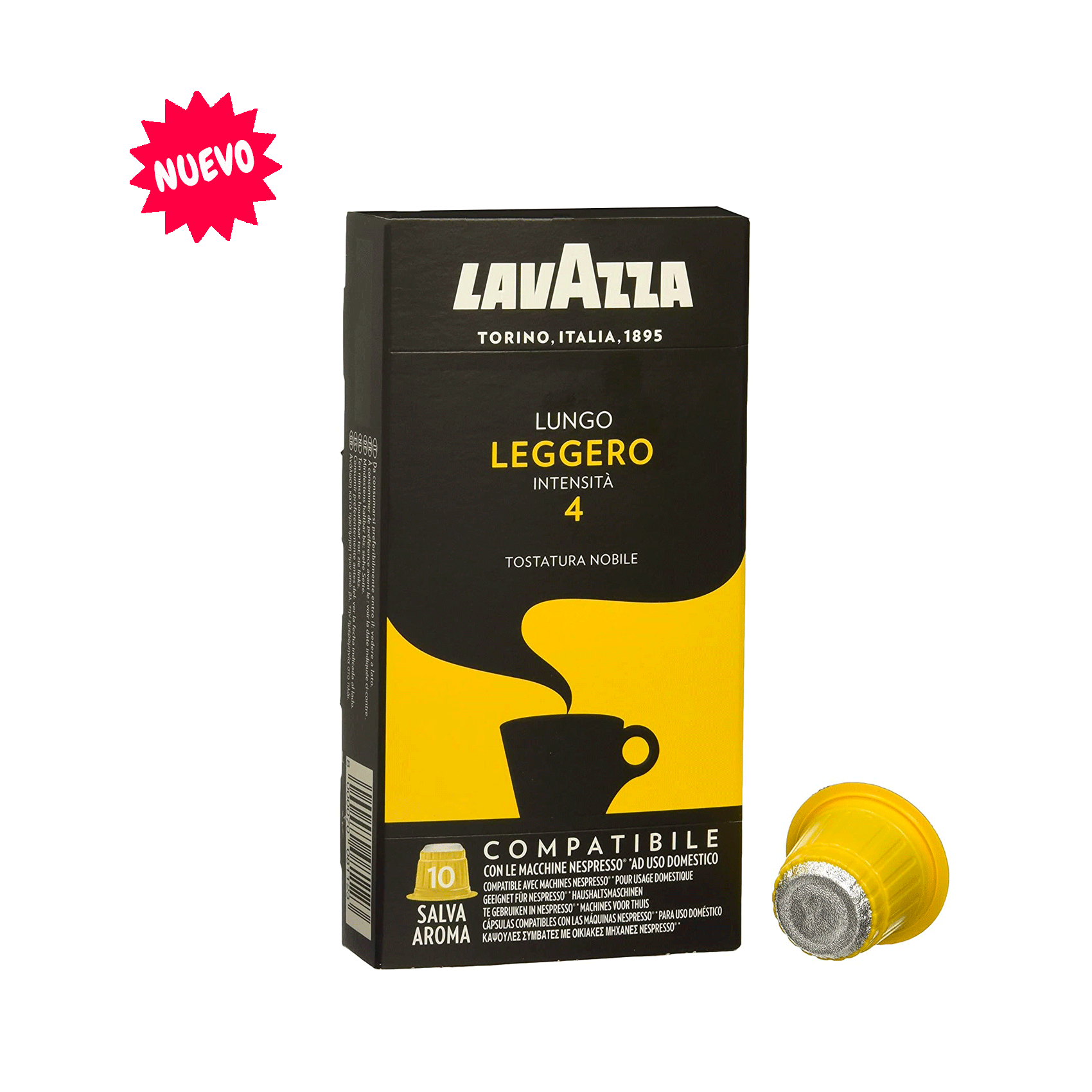 Capsulas Lavazza Lungo Leggero compatibles con Nespresso®, caja de 10  unidades - Nos gusta el café Chile ☕