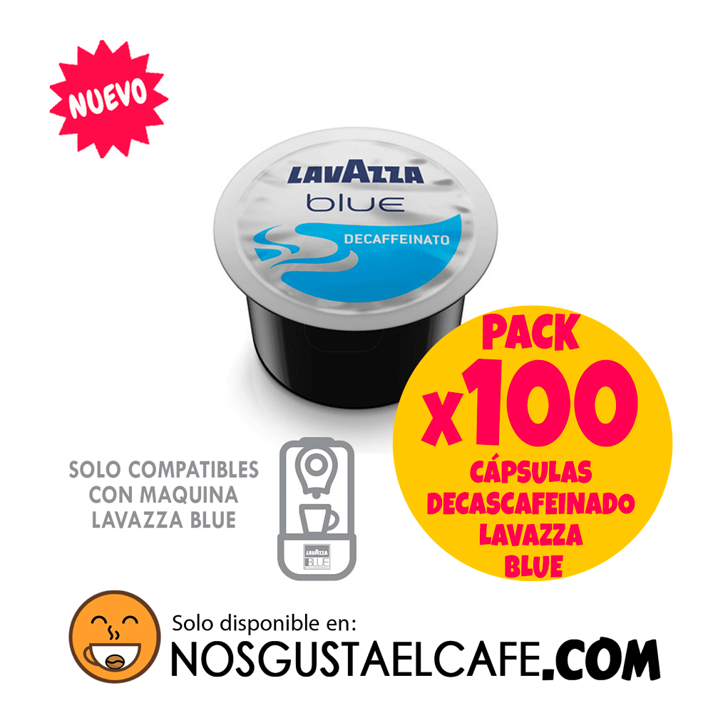 Pack 100 cápsulas café descafeinado Lavazza Blue - Nos gusta el café Chile ☕
