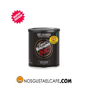 Café italiano Vergnano 100% Arábica Moka molido, en lata de 250 grs