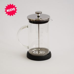 Cafetera de émbolo/ prensa francesa, capacidad 1 litro, vidrio y acero inoxidable