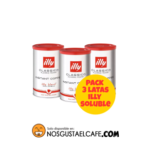 Pack café italiano Illy Classic instantáneo, 3 latas de 95 grs.