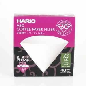 40 Filtros para dripper V60 01 Hario en Caja