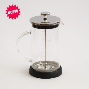 Cafetera de émbolo/ prensa francesa 600 ml vidrio y acero inoxidable