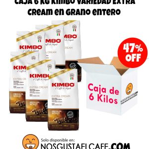 Caja de 6 kilos café italiano Kimbo Espresso Extra Cream