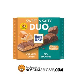 Chocolate Ritter Sport Duo Caramelo Brownie, 218 grs.