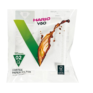 100 Filtros de papel V60 02 marca Hario