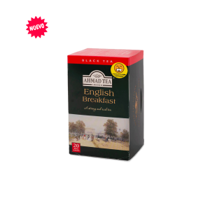 Té Ahmad English Breakfast, caja de 20 bolsas