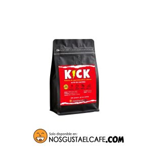 Café doble cafeína ⚡️KICK, 100% Fine Robusta, 83 pts. 250 grs. grano molido