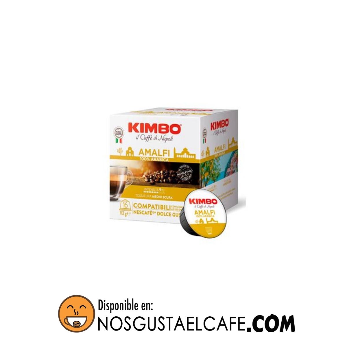 Pack 16 cápsulas Kimbo Amalfi, para Dolce Gusto