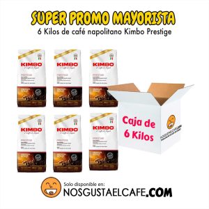 Promoción 6 Kilos de café italiano Kimbo Prestige, en grano