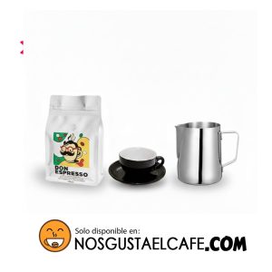 Pack Barista en Casa: Jarra, Taza Latte y Café Don Espresso
