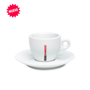 Taza Kimbo cappuccino, importada porcelana blanca, 166 ml