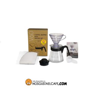 Kit Hario Dripper V60 02  acrílico + Jarra + Filtros