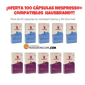 Pack 100 Cápsulas café italiano Hausbrandt Nespresso® compatibles