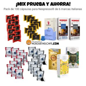 Pack Mix 100 Cápsulas Marcas Premium Nespresso® compatibles