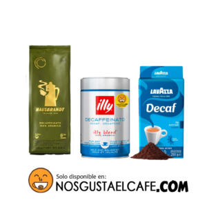 Pack 3 cafés descafeinados molidos 250gr.