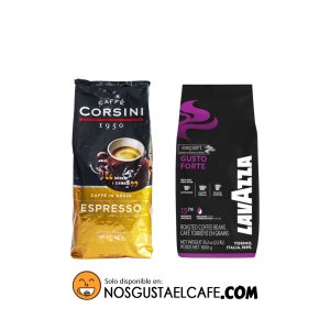 Pack 2 Kg alto en robusta en grano Corsini + Lavazza