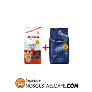 Pack 2 Kg de café en grano Lavazza + Kimbo