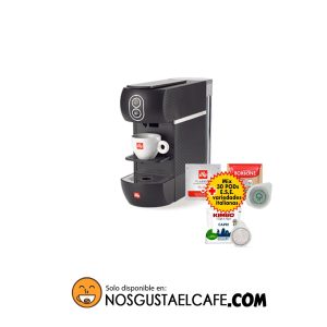 Cafetera Illy Cialdas Sistema E.S.E. pods Negro + 30 cialdas variedades italianas