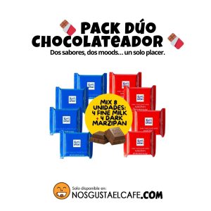 Pack 8 chocolates Ritter Sport mini barras, mix 2 variedades