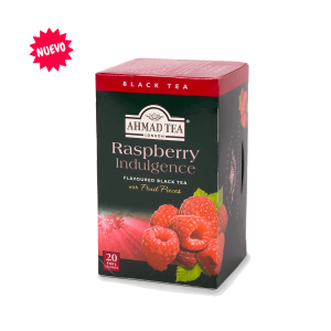Té inglés Ahmad Raspberry Indulgence, caja de 20 bolsas