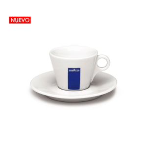 Taza de café Lavazza tamaño cappuccino porcelana blanca