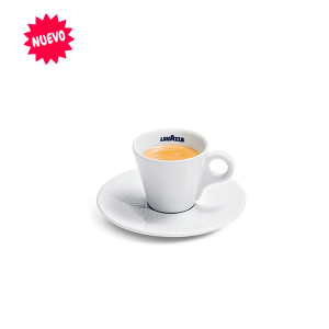 Taza Lavazza importada de Italia, tamaño espresso edición Premium Collection, porcelana blanca