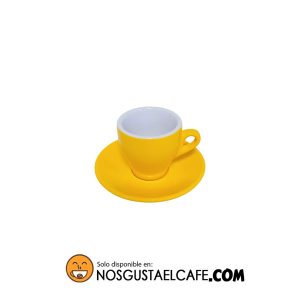 Taza Cappuccino Nuova Point modelo milano amarilla, 160 ml