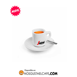 Taza de café tamaño espresso Segafredo, porcelana blanca, 60 ml