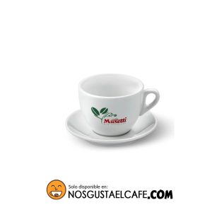 Taza Musetti tamaño cappuccino porcelana blanca