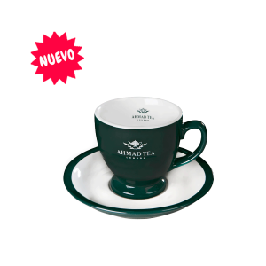 Juego taza y platillo 200 ml app, porcelana, importada marca Ahmad
