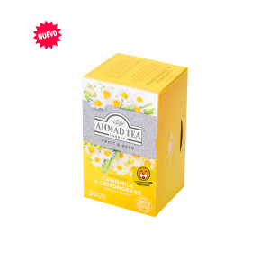 Infusión Manzanilla y hierba de limón/Camomile & Lemongrass, Ahmad  caja de 20 bolsas