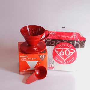 Set Hario V60 01 dripper/portafiltro + 100 Filtros de papel