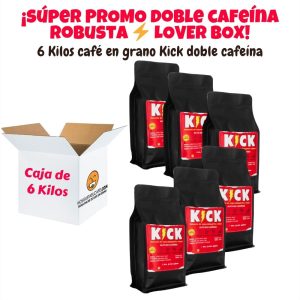 ⚡️ ¡Súper Promo Doble Cafeína! Kick Robusta Lover Box (6 Kilos, grano entero)