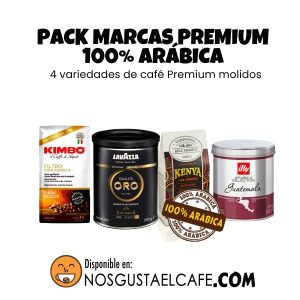 Pack 4 marcas Premium, 100% arábica, molidos