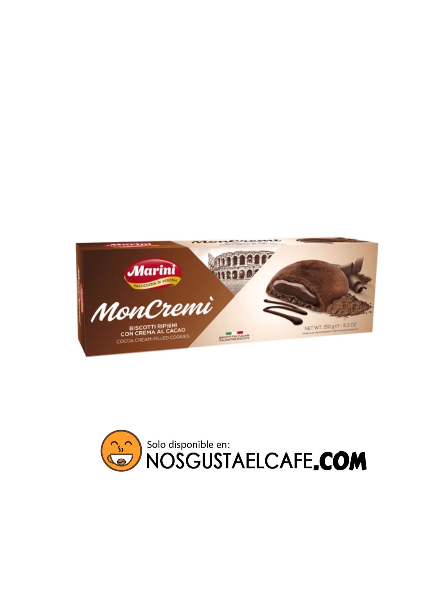 Galletas italianas Moncremi Crema de Cacao 150 grs.