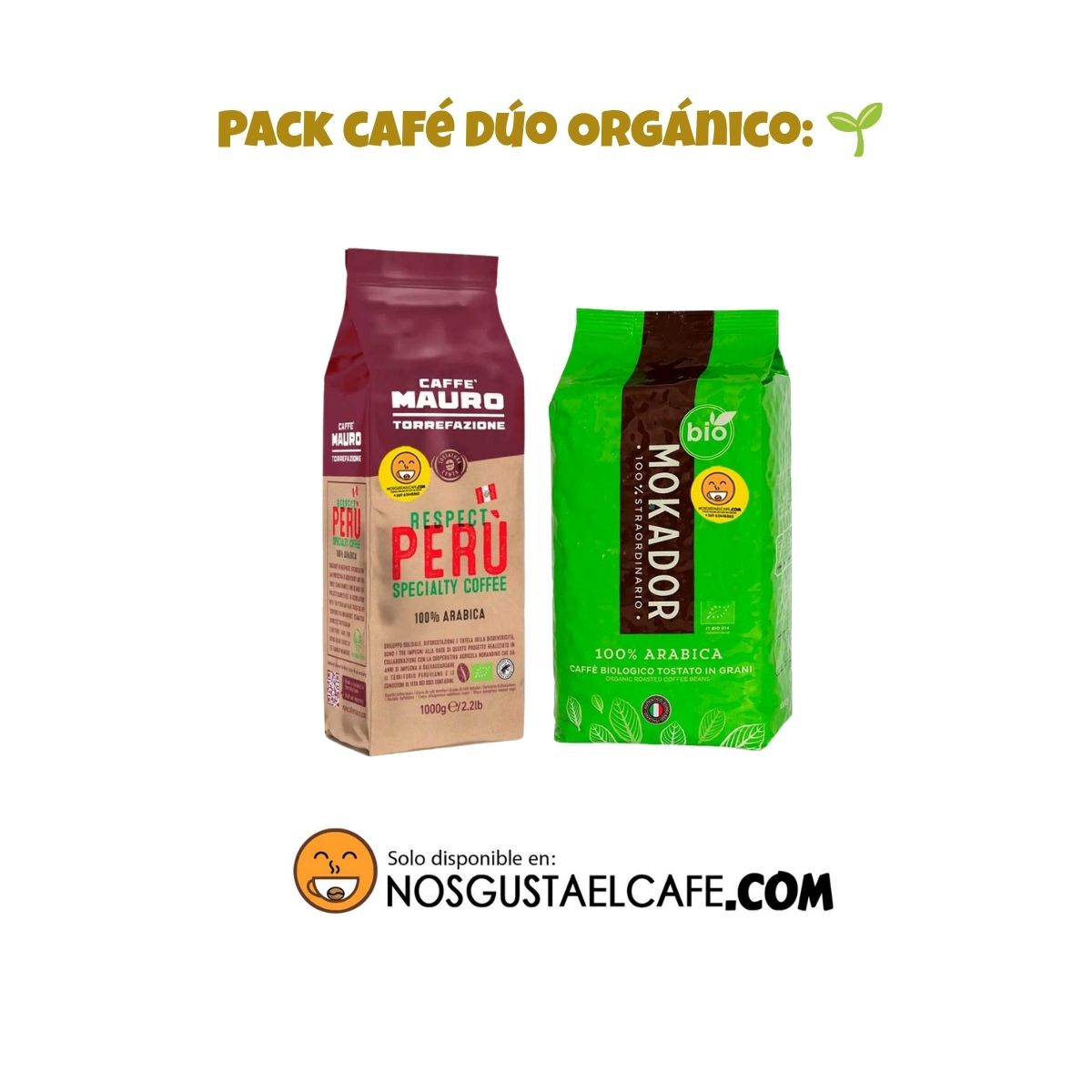 Pack Dúo Orgánico: Excelencia y Sostenibilidad 100% Arábica (Mauro & Mokador)